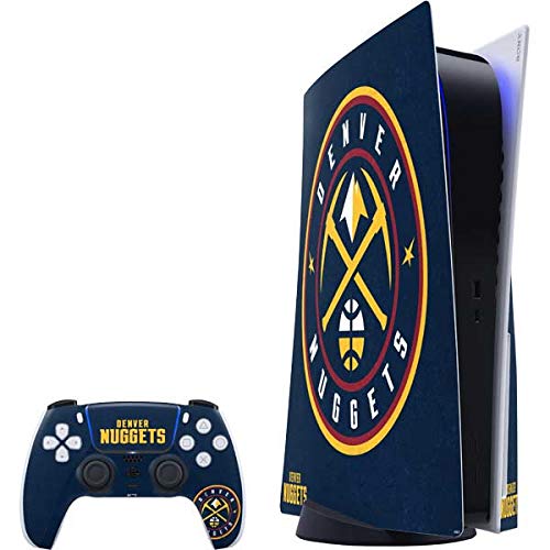 Skinit Decal Gaming Skin Compatible with PS5 Bundle - Officially Licensed NBA Denver Nuggets Distressed Design
