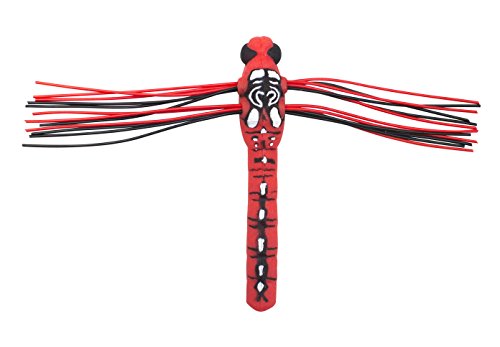 Lunkerhunt Dragonfly, Cardinal – Realistic Looking Dragonfly Topwater Bait, Double Skirted Wings, Great for Bass and Pike, Weedless Lure – 4 0 Hook Included, Weighs ¼ oz, 3” Length