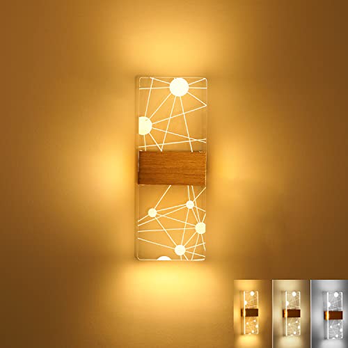 Oyajia Smart LED Wandleuchte Dimmbar mit Dimmbare Wandlampe Innen 2700K-6500K Wandlicht Up Down Beleuchtung für Kinderzimmer Wohnzimmer Schlafzimmer Flur Treppenhaus 10W Cover