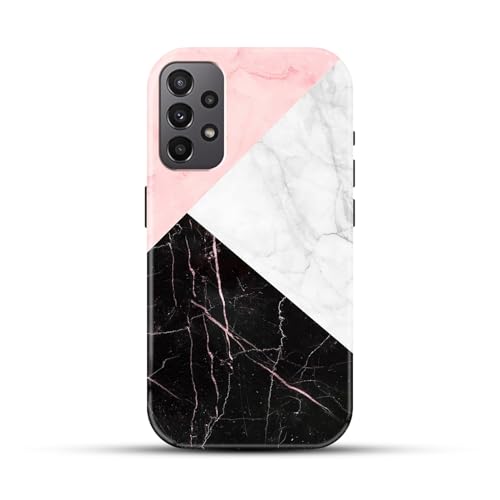 Image of COLORflow Back Cover Compatible with Samsung Galaxy A23 4G / 5G | Beautiful Black White Pink Marble | Designer Printed Glossy Armoured Bumper Back Cover Compatible with Samsung Galaxy A23 4G / 5G