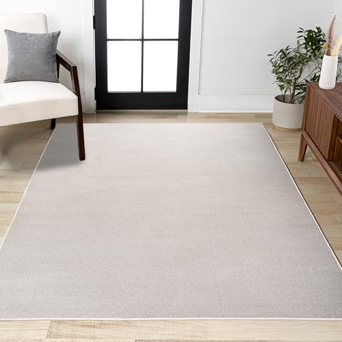 JONATHAN Y Haze Solid Low-Pile Cream Indoor Area Rug 6x9,