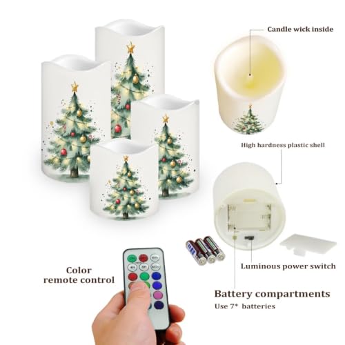 Image of Thanksgiving Gnome Flameless Battery Operated Candles Set of 4 | Flameless Candles with Remote Flickering, LED Candles with Timer for Living Room Decorations, fall decor