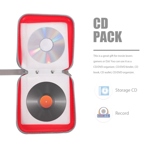 Estuche para CD y DVD de 40 discos pack de 2 organizadores de plástico 3