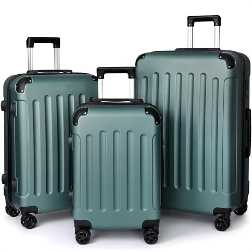 TANTOMI Koffer Set 3 Teilig Hartschale, Kofferset, Gepäck-Sets Trolley Koffer Handgepäck, Reisekoffer mit Rollen, Koffer mit Codeschloss Teleskopgriff, Hartschalenkoffer für Reisen Geschäft