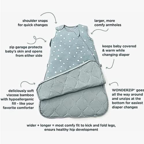 Image of GUNAMUNA Sleep Sacks for Babies Toddlers and Newborns, Easy Changing Diaper Zipper, Cozy, 2.5 TOG