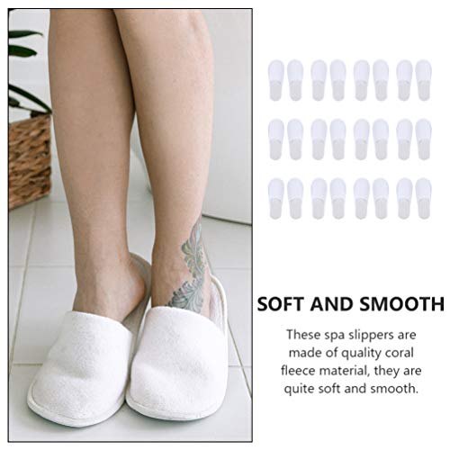 Lurrose 12 paar wegwerppantoffels koraal fleece - Image 4
