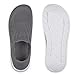 UUYOUNI Flat Shoes Women Wide Toe Casual Sneakers Mesh Lightweight Breathable Comfortable Dark Gray 8