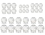 Set di coppettazioni in vetro, coppette per massaggio sottovuoto per rilassamento muscolare e sollievo dal dolore, in vetro Hijama Hacamat, coppettazione Cupping Banki (30 pezzi, 5 taglie)