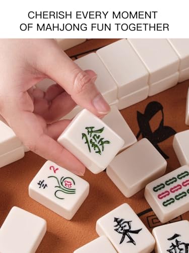 36 piezas Fichas blancas de Mahjong estándar miniatura 6