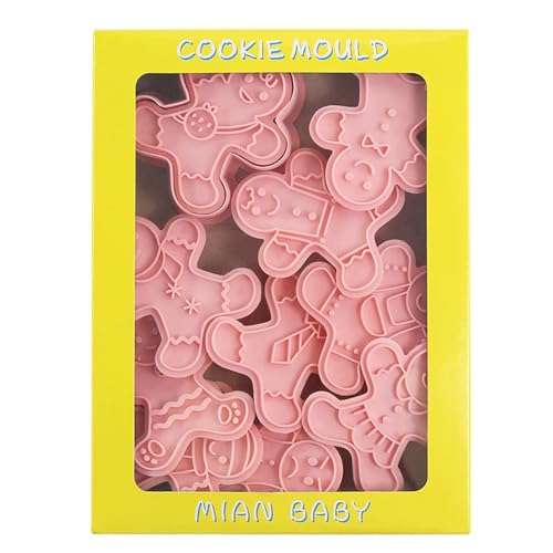 Catálogo de Moldes de galletas de jengibre - los preferidos. 43 ROYALEAD 11 moldes de galletas de Navidad para pan de jengibre, cortadores de galletas en forma de hombre, material de polipropileno, moldes para galletas, accesorios para hornear