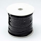 Länge: ca. 5 m 5 m Paillettenband 6 mm AB-Farbe 14 (0,41€ je Meter) (Schwarz)