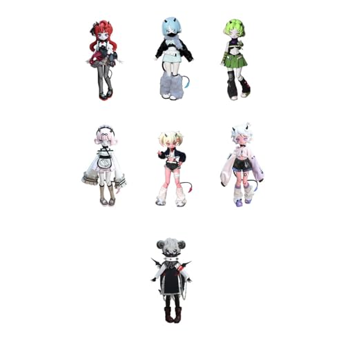CHUZTING 悪魔の角 シリーズ PVC&ABS&磁石&紙&コットン製 トレーディングドール 6個入りBOX