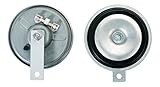 mit E-Prüfzeichen HELLA 3BB 002 768-661 Horn - B36 - 12V - 116dB(A) - Frequenzbereich: 335Hz/400Hz - Gehäusefarbe: grau - Flachsteckanschluss - Menge: 2 - Set