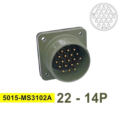 Conector MIL-C MS3102 22-14P de 19 pines con rosca antivibración para paneles de control 2