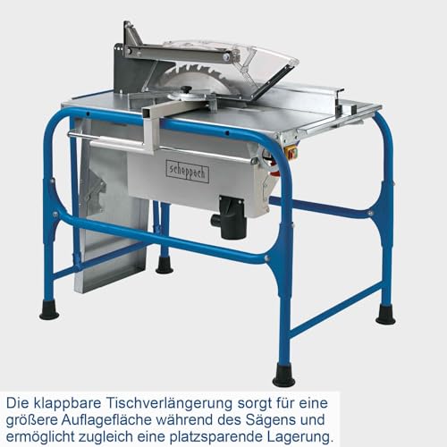 Scheppach Tischkreissäge Structo 5.0 mit Längsanschlag und Tischverlängerung