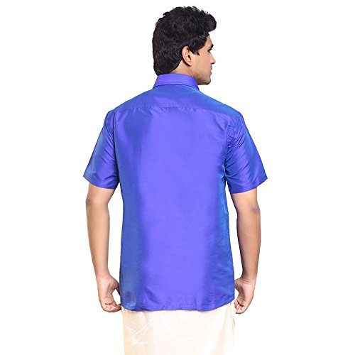 Image of THANGAMAGAN MENS SHIRT C BLUE SIZE 38