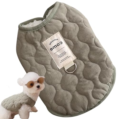 NevPuose Abrigo de invierno para perros pequeños, chaleco cálido para perro con agujero para arnés integrado, abrigos de invierno para perros pequeños, chaqueta para cachorros para el frío invierno