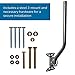 Philips Universal Adjustable TV Antenna Mount, Steel J-Mount for Attic Outdoor Roof Wall Installation, Weatherproof Mast Pole, Mounting Bracket and Hardware Included, Black, SDW1220/27
