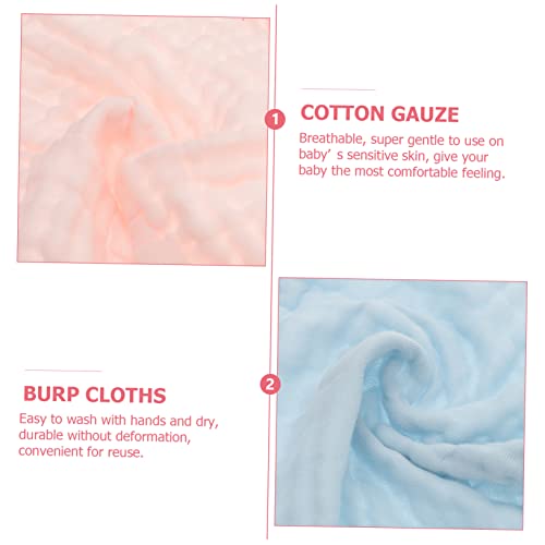 Milisten 3pcs Baby Muslin Burp Cloths Set Soft Cotton Gauze Washcloths for Newborns Absorbent Face Towels for Infants and Toddlers Colorful Drool Towels for Everyday Use3