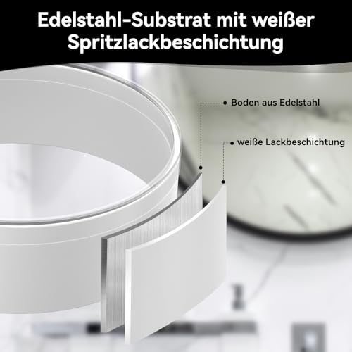 Dailyart Föhn Halterung- Fönhalter Ohne Bohren Edelstahl Fönhalter zum Kleben Wandmontage Föhnhalter Wand Ohne Bohren- Haartrocknerhalter Föhnhalter für Badezimmer WC Schlafzimmer- Weiß 4