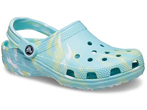 Image of Crocs Unisex Adult Classic Marbled Clog PuW /Mlt M9W11 Pure Water /Multi (206867-4SU)
