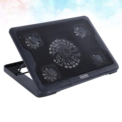 Base de enfriamiento para portátil con 5 ventiladores y soporte de diseño ajustable en ángulo 5