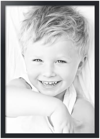 ArtToFrames 24x34 inch Satin Black Picture Frame, 2WOMFRBW26079-24x34 - 2