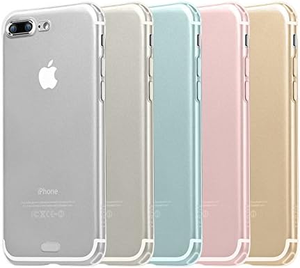 AMBM iPhone 7/8 Plus Case, Wholesale 5pcs/Lots 5 Colors Premium Clear TPU Cover Case Soft Trim Prefect fit Work with iPhone 7/8 Plus 5.5" 5.5 INCH - Black White Pink Blue Clear