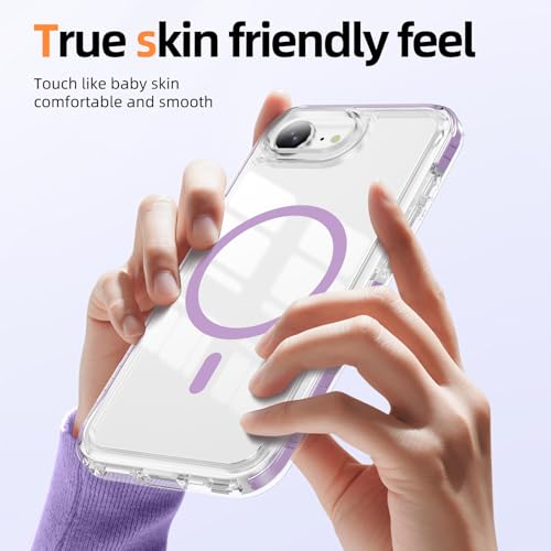 Coque iPhone 17e fine et transparente au quotidien avec support MagSafe