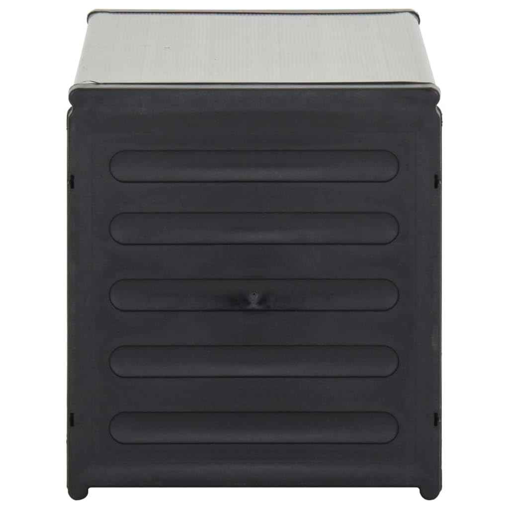 INLIFE Armoire à déchets de Jardin Gris 85x34x40 cm