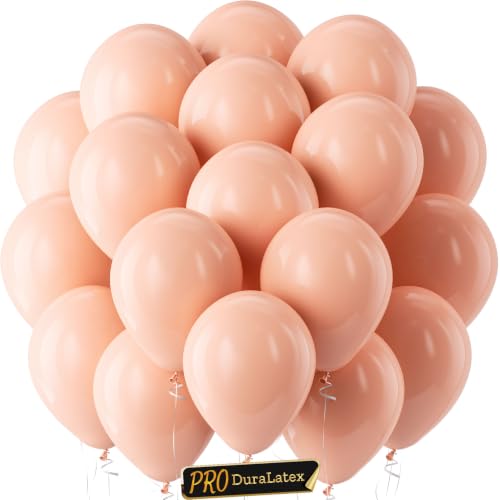 Image of Bezente Pro Duralatex Pastel Orange Extra-Thick Balloons 120 Pack 10 inch