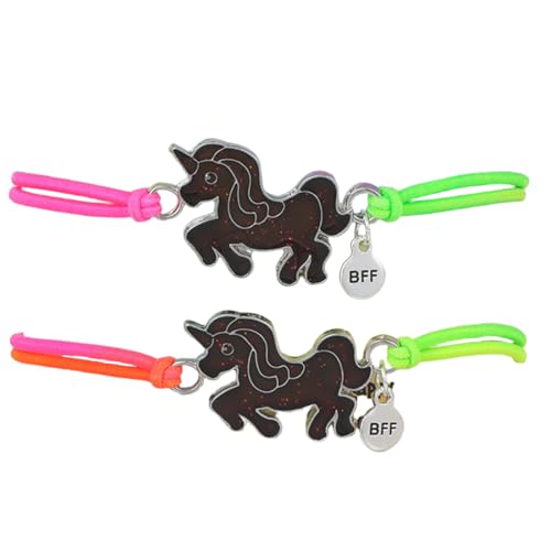 ZILZUFA 2 Pulseras de Unicornio y Caballo con Colgante, Regalos para Niñas...