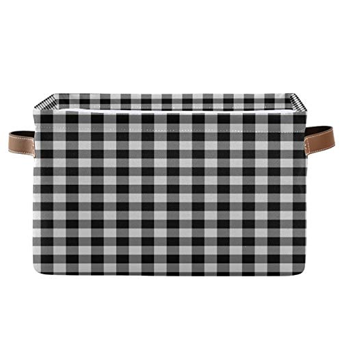 AUUXVA Storage Basket Classic Buffalo Plaid Check Storage Cube Box