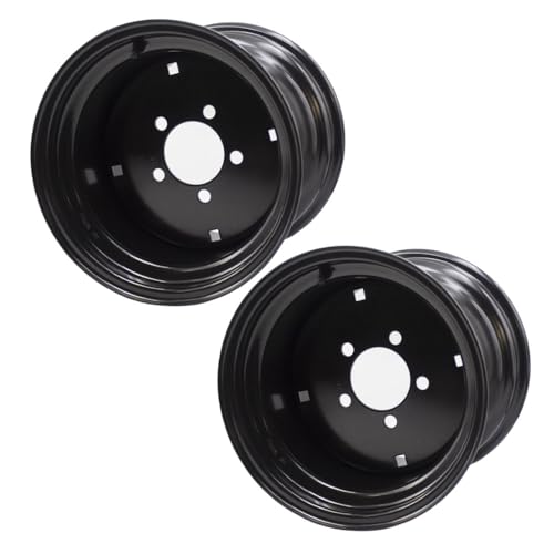2 Pack Mower Rim 12x10.5 WHEEL RIM 5/4.5 Bolt Pattern backspace 6 inch for Zero Turn Riding Garden Lawn Mower Compact Tractors 12 x 10.5 Rim 5 Lugs Bolt Circle 4.5 inch