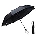 Produktbild GogoTool Windproof Reise Regenschirm 118cm Winddicht Regenschirm Taschenschirm Automatische Open Close Leicht kompakt Stabiler Schirm mit 10 Ribs für Reisen Business (Schwarz)