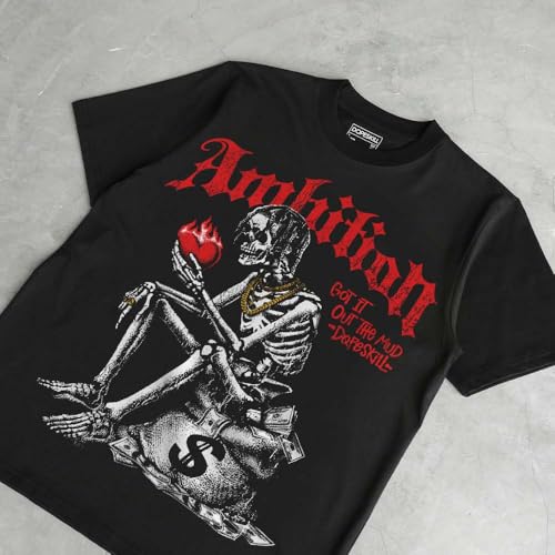 Image of DopeSkill Graphic Tee Streetwear Hip Hop Hypebeast Street Style Unisex T-Shirt Sneaker Colour Matching Shirts Horror Skeleton