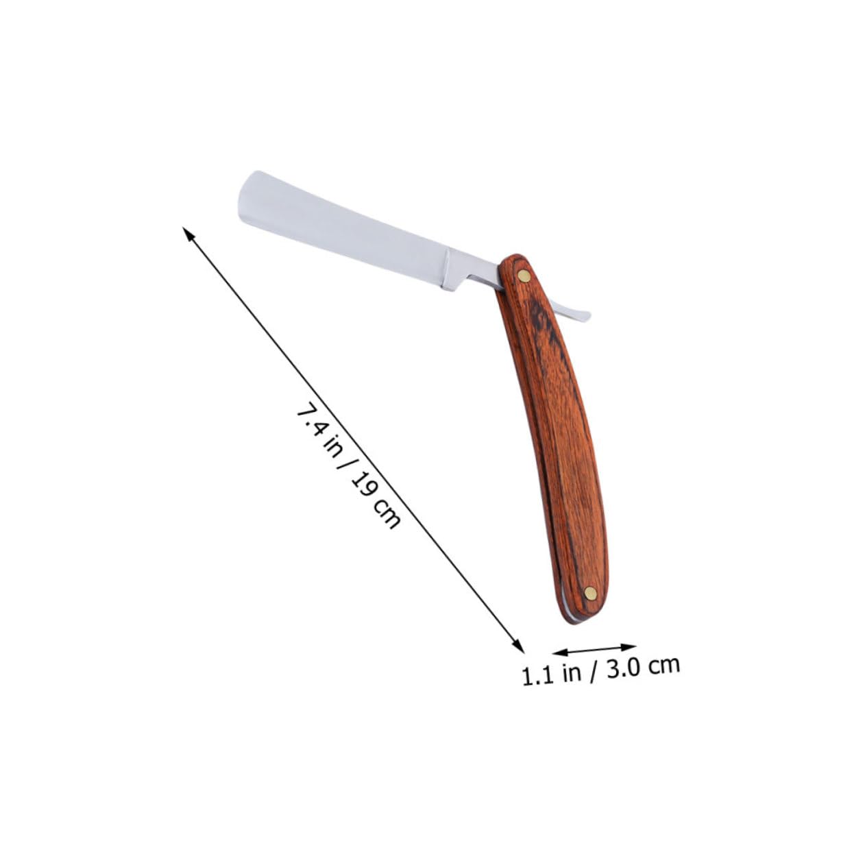 FOMIYES 2pcs Manual Razor Wooden Handle Multi-use Shaver for Hair Beard Eyebrows Compact