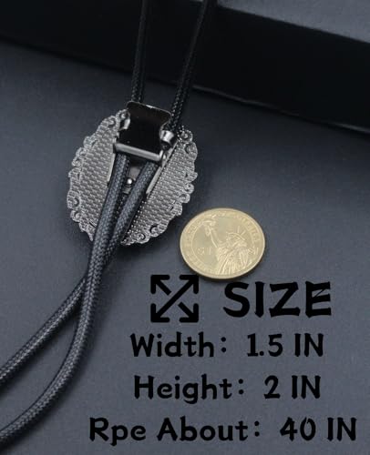 Image of PEARLY JUN Bolo Tie for Women Men Flower Rose Western Cowboy Brown Leather Country Style String Vest Gifts