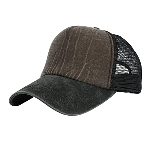 Nuoke Gorras Mujer,de béisbol de tamaño Ajustable para Entrenamientos de y Actividades al Todas Las Estaciones Negra Ajustable (Coffee, One Size)