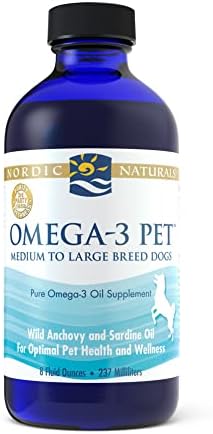 Nordic Naturals Omega-3 Pet, Unflavored - 8 oz - 1518 mg Omega-3 Per Teaspoon - Fish Oil for Medium to Large Dogs with EPA & DHA - Promotes Heart, Skin, Coat, Joint, & Immune Health