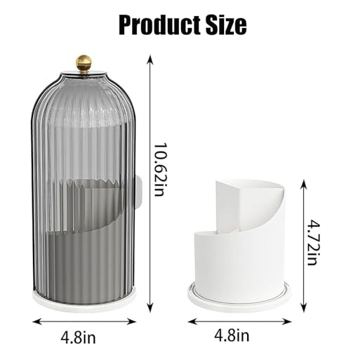 Concealed-Toothbrush-Holder-Rotating-Bathroom-Organizer-Countertop-Toothbrush-and-Toothpaste-Holders-with-Cover-Waterproof-and-Dustproof-360-Rotating-Base-for-Bathroom-Countertop