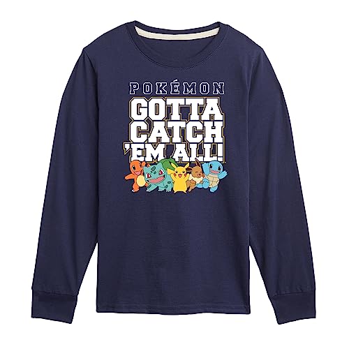 HYBRID APPAREL - Pokémon Gotta Catch 'Em All - Kids Long Sleeve Graphic T-Shirt