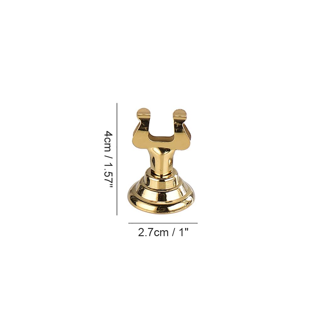 Kleiner Tischnummernhalter, Edelstahl-Tischkartenhalter für Fotos, Lebensmittel, Schilder, Hochzeiten, Restaurants, Geburtstage, moderne Tafelaufsätze, Kartenständer mit schwerem Gusssockel (Größe: 4