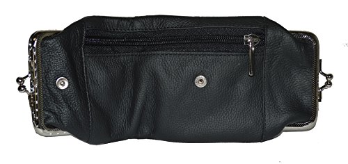 Genuine Leather Cigarette And Lighter Case With Twist Clasp By Leatherboss (Black) #TOP3