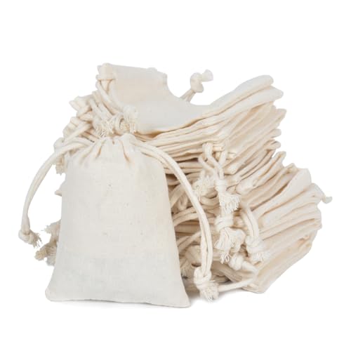 gobyhumm 50 Pieces Cotton Drawstring Bags