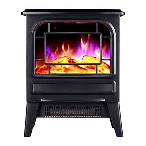 Elektrischer Kamin mit Elektro-Kamin-Ofen, Freistehend Kamin Heizung Mit Realistische Flamme, Indoor Elektroherd Heizung, Transportable,