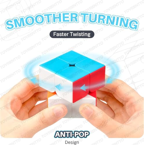 Image of Moyu Meilong 2x2 Speed Cube Smooth Turning Stickerless Puzzle Toy for Beginners and Professionals High Performance 2x2 Cube for Kids and Adults