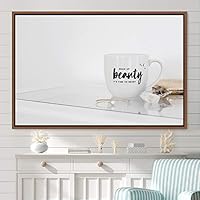 Framed Canvas Wall Art Pressed Quotes 3D Chic Inspirational Multicolor Pop Art Quotes Typography Ultra Whimsical - 16x24 inches