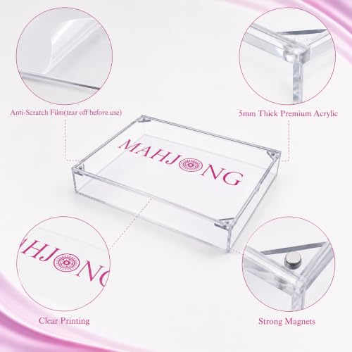 Estuche acrílico transparente para Mahjong 31.5x24.5x5.5 cm miniatura 3
