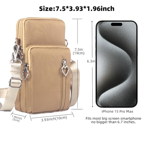 Image of JANKS Small Crossbody Bag for Women - Mini Phone Purses with Crossbody Strap and Wallet - Nylon Arm Bag